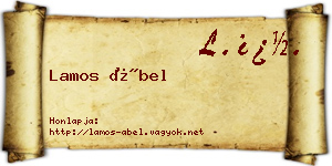 Lamos Ábel névjegykártya