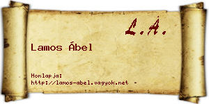 Lamos Ábel névjegykártya